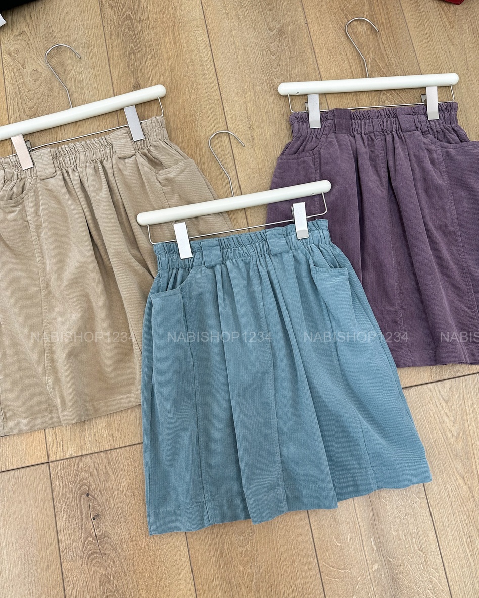 Chân Váy Số 359-D 3221 Ngắn Nhung Tăm