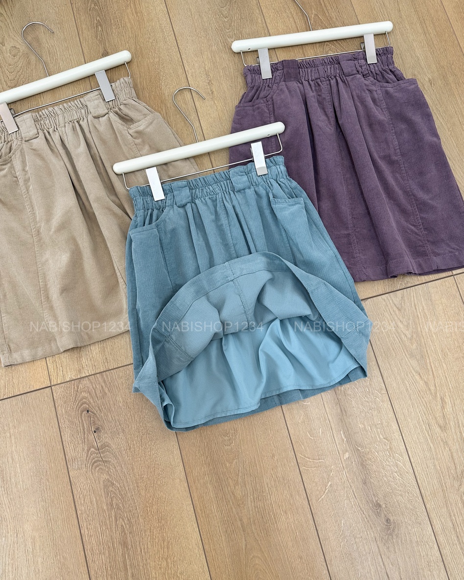 Chân Váy Số 359-D 3221 Ngắn Nhung Tăm