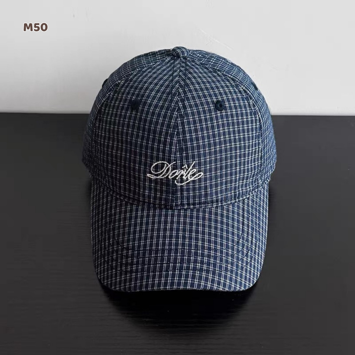 Mũ Số 50-L Lưỡi Trai Caro Thêu Chữ