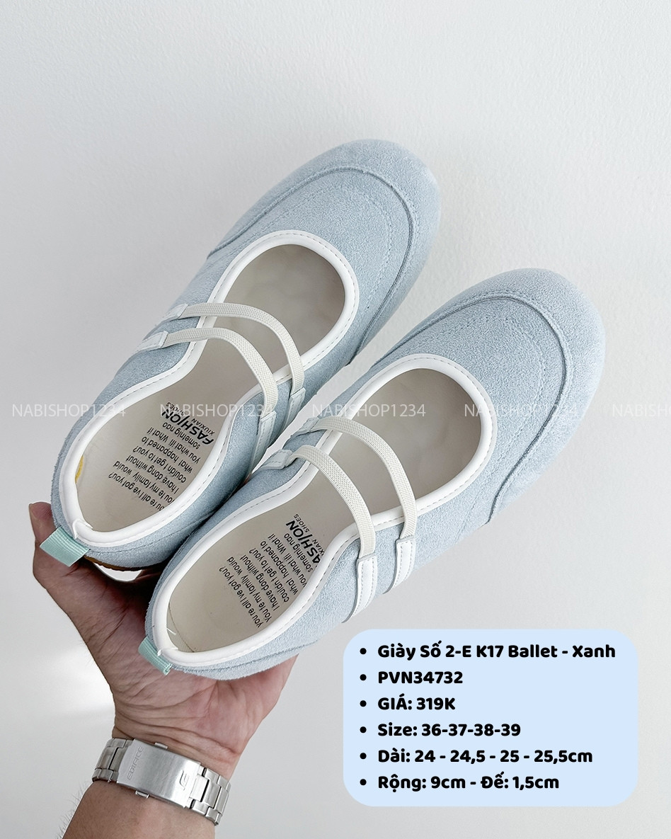 Giày Số 2-E K17 Ballet Thể Thao 2 Quai