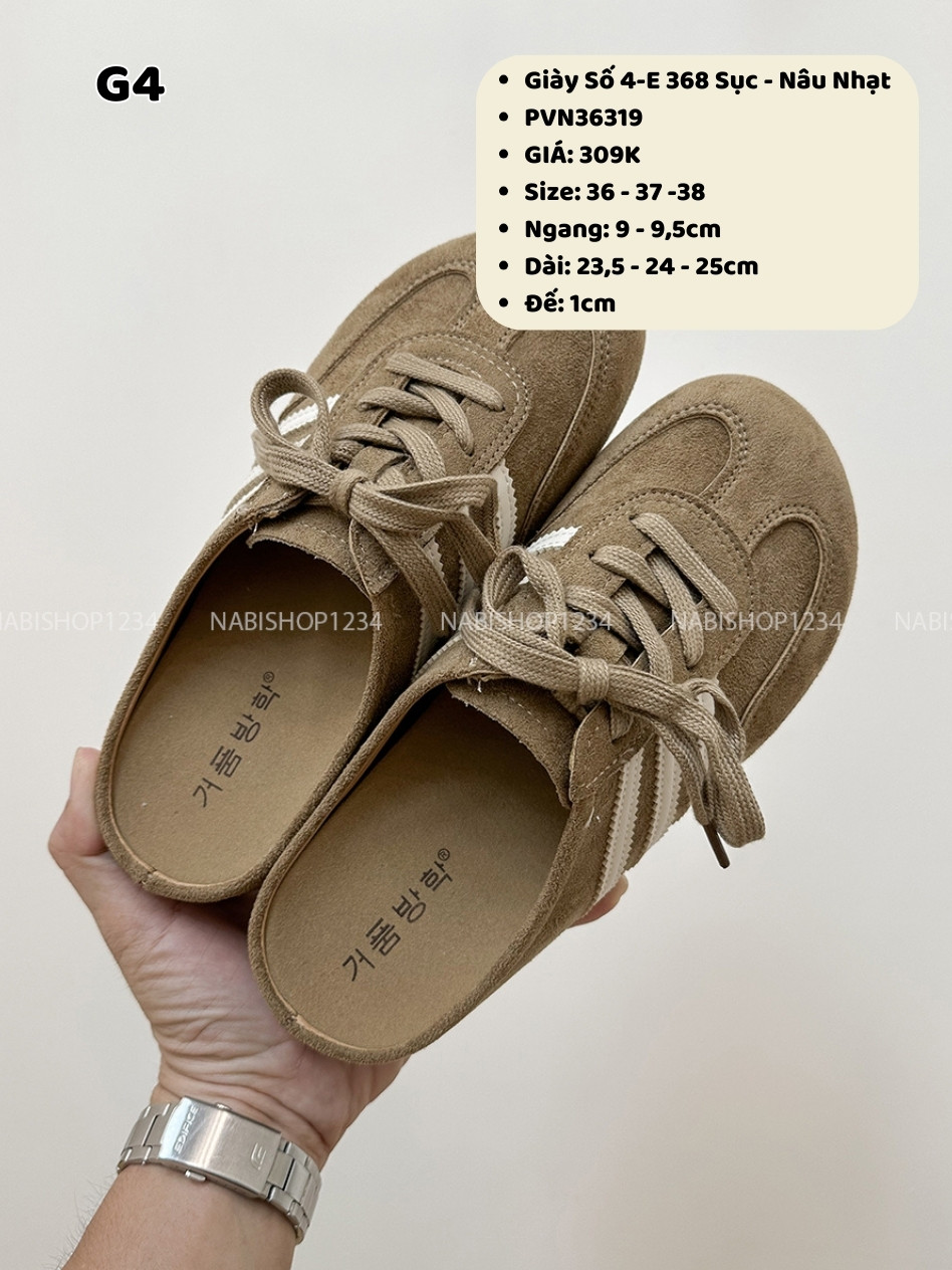 Giày Số 4-E 368 Sục 3 Sọc