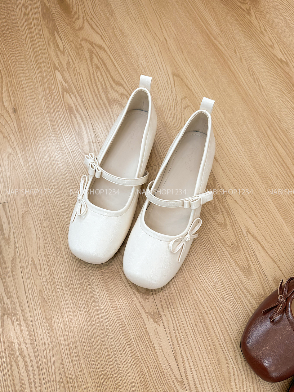 Giày Số 6-E 3998 Búp Bê Quai Nơ