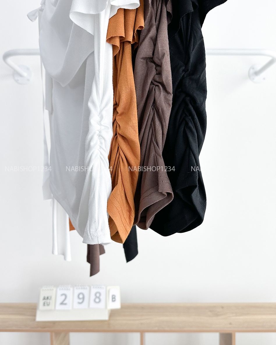 Áo Kiểu Số 298-B 6054 Lệch Vai Tay Nơ