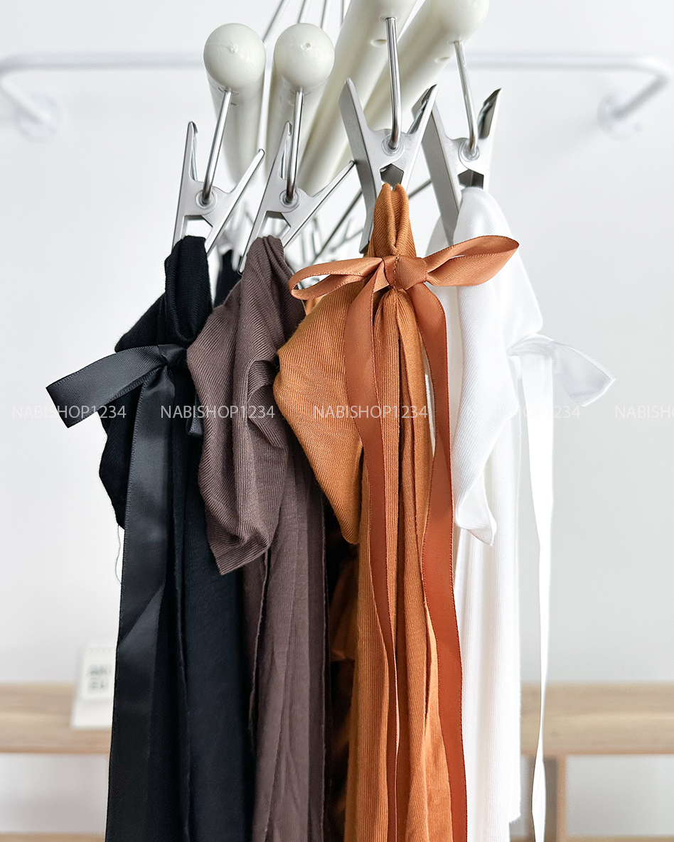 Áo Kiểu Số 298-B 6054 Lệch Vai Tay Nơ