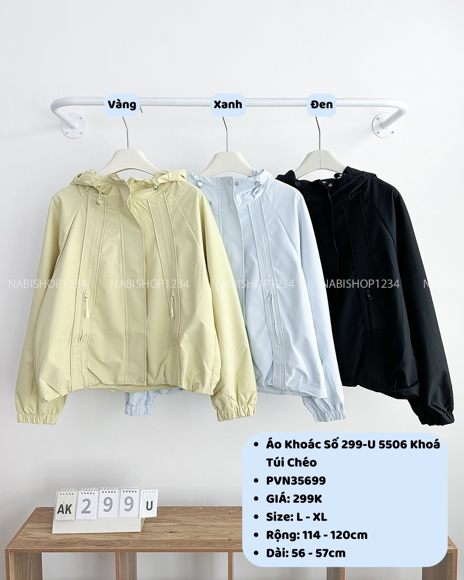 Áo Khoác Số 299-U 5506 Khoá Túi Chéo