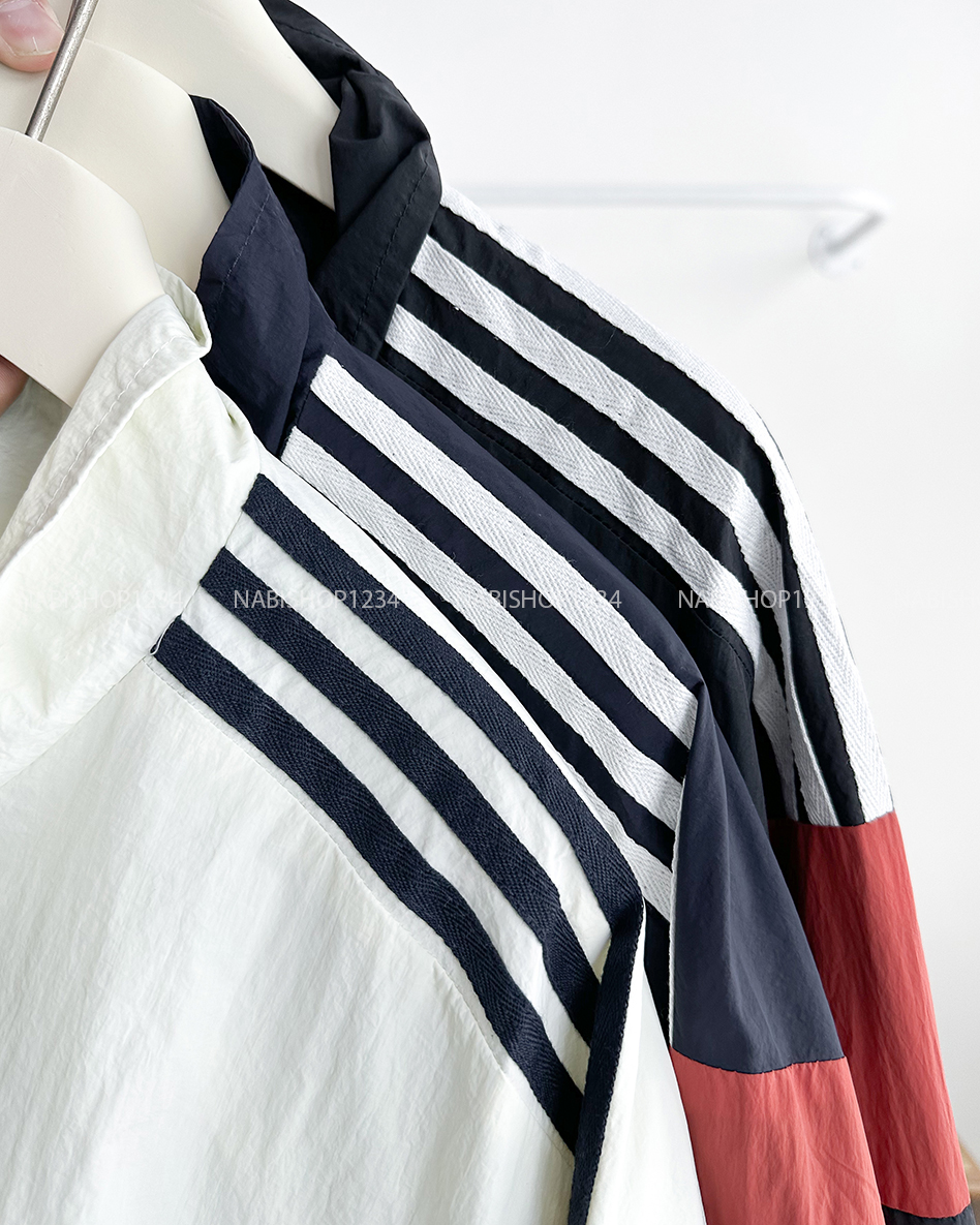 Áo Khoác Số 298-B 1588 Dù Sọc Phối Màu