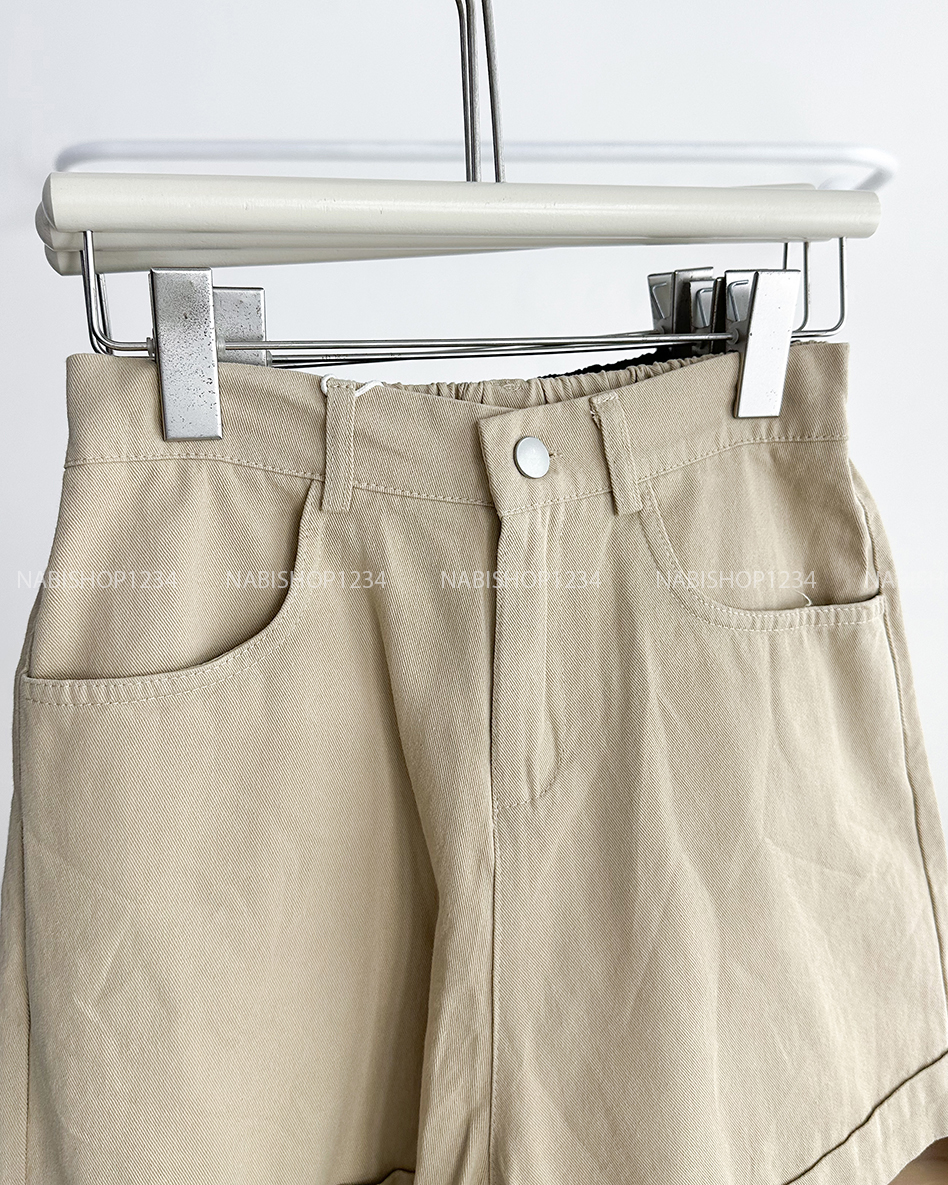 Quần Short Số 151-B 1212 Kaki Lật Lai LT New