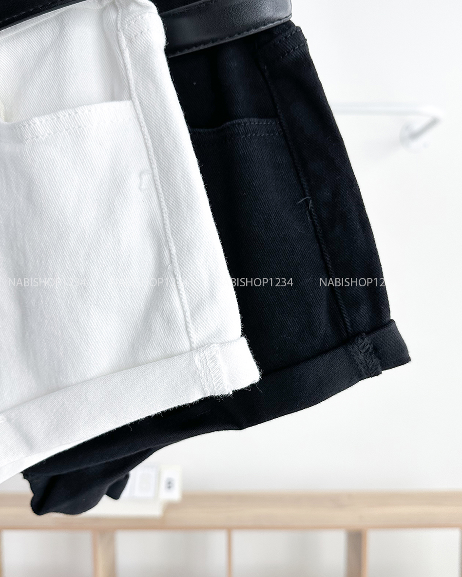 Quần Short Số 158-B 9256 Trơn Lai Lật + Nịt