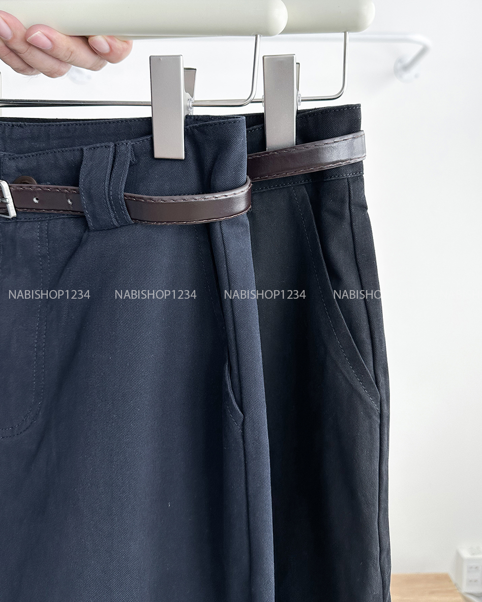 Quần Kaki Số 114-M 25082 OR 2 Đai + Nịt