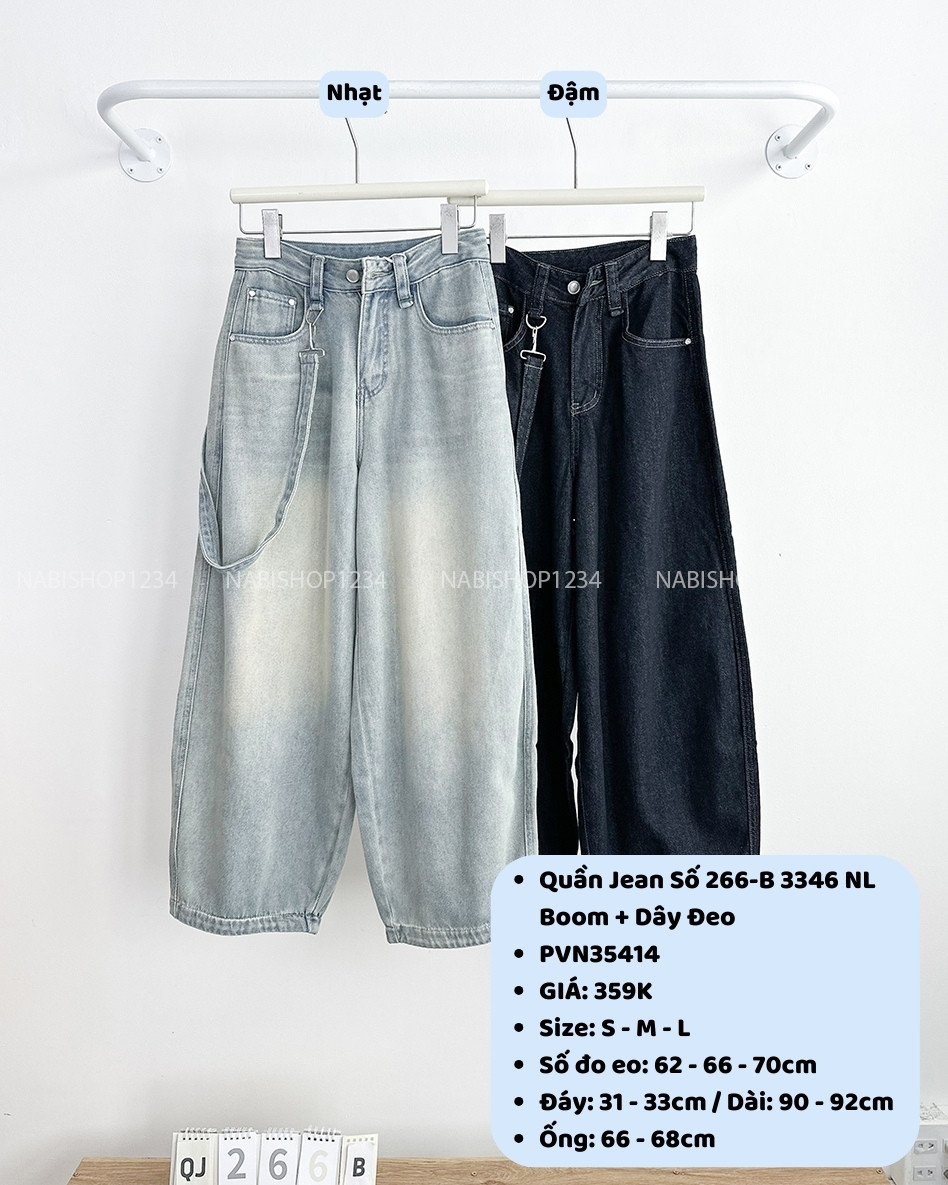 Quần Jean Số 266-B 3346 NL Boom + Dây Đeo