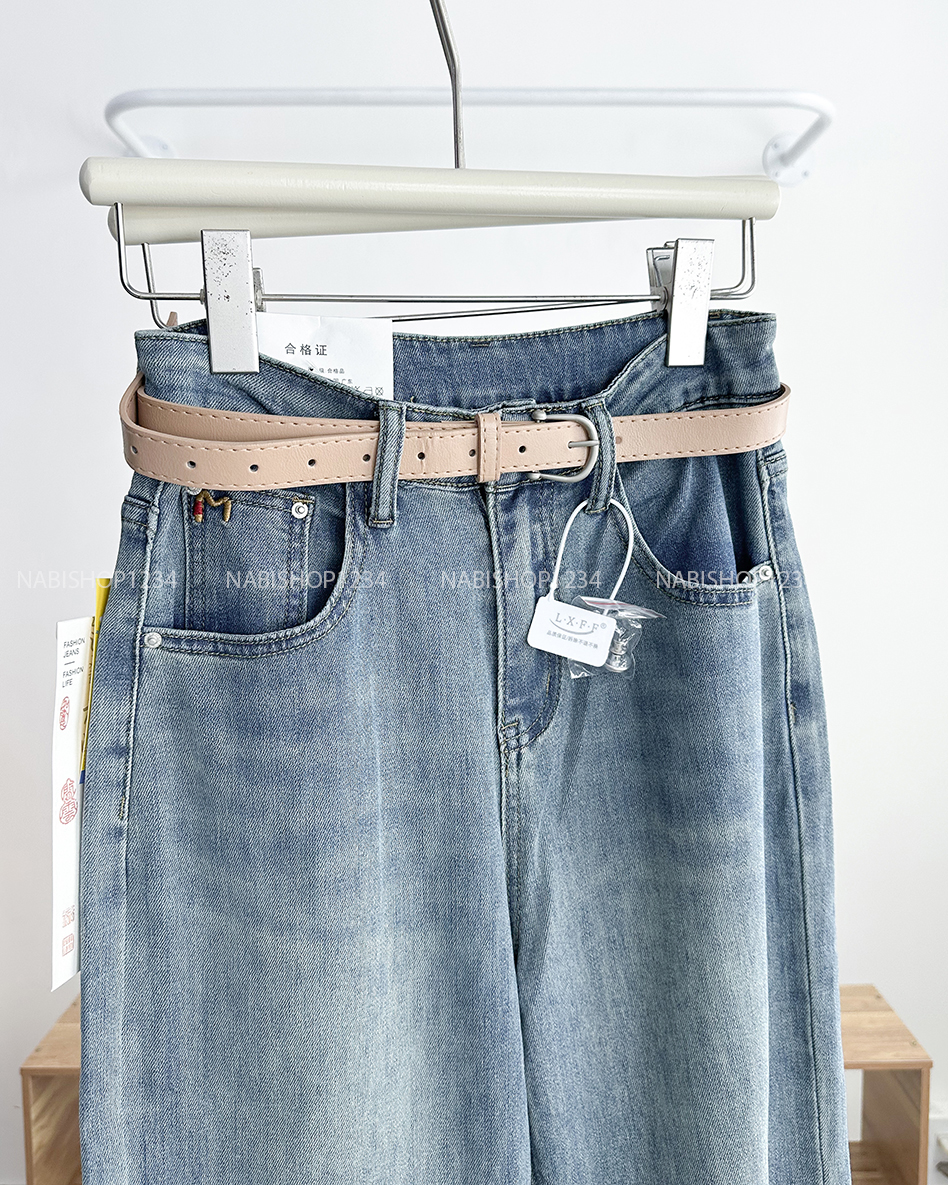 Quần Jean Số 274-B 6798 NL OS Túi Thêu M+Nịt