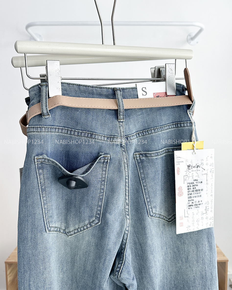 Quần Jean Số 274-B 6798 NL OS Túi Thêu M+Nịt
