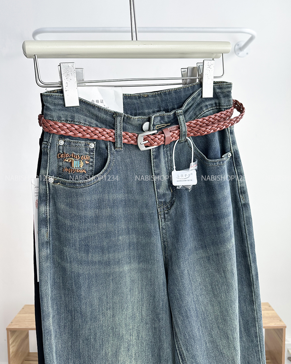 Quần Jean Số 275-B 6796 NL OS Túi Thêu Cún+Nịt