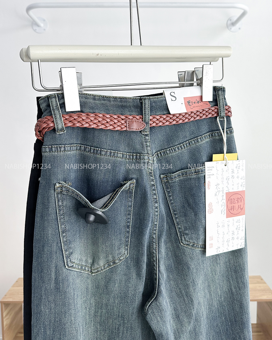 Quần Jean Số 275-B 6796 NL OS Túi Thêu Cún+Nịt