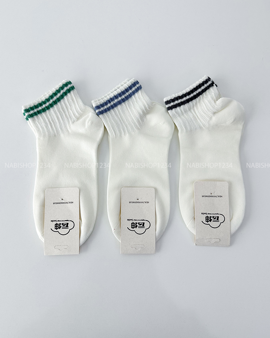 Tất Số 109-K Ngắn Cổ Sọc Màu