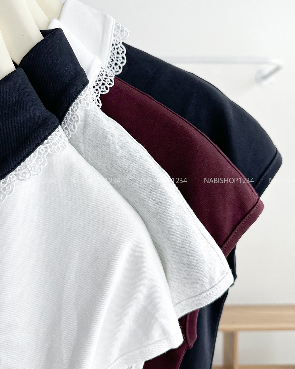 Áo Thun Số 293-B 1932 Polo Cổ Ren Tay Hến