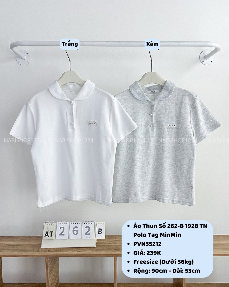 Áo Thun Số 262-B 1928 TN Polo Tag MinMin