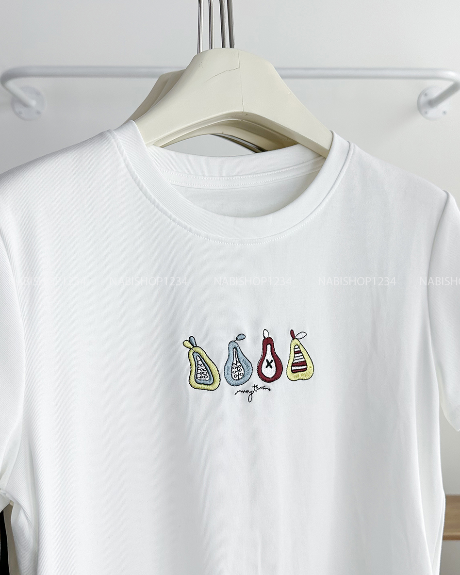 Áo Thun Số 269-B 33693 TN Thêu Trái Cây
