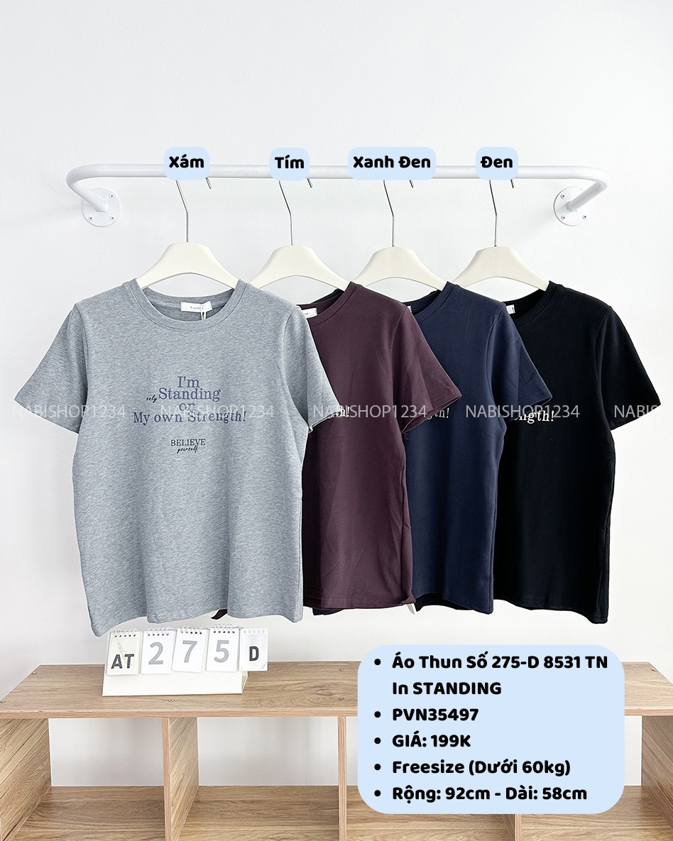 Áo Thun Số 275-D 8531 TN In STANDING