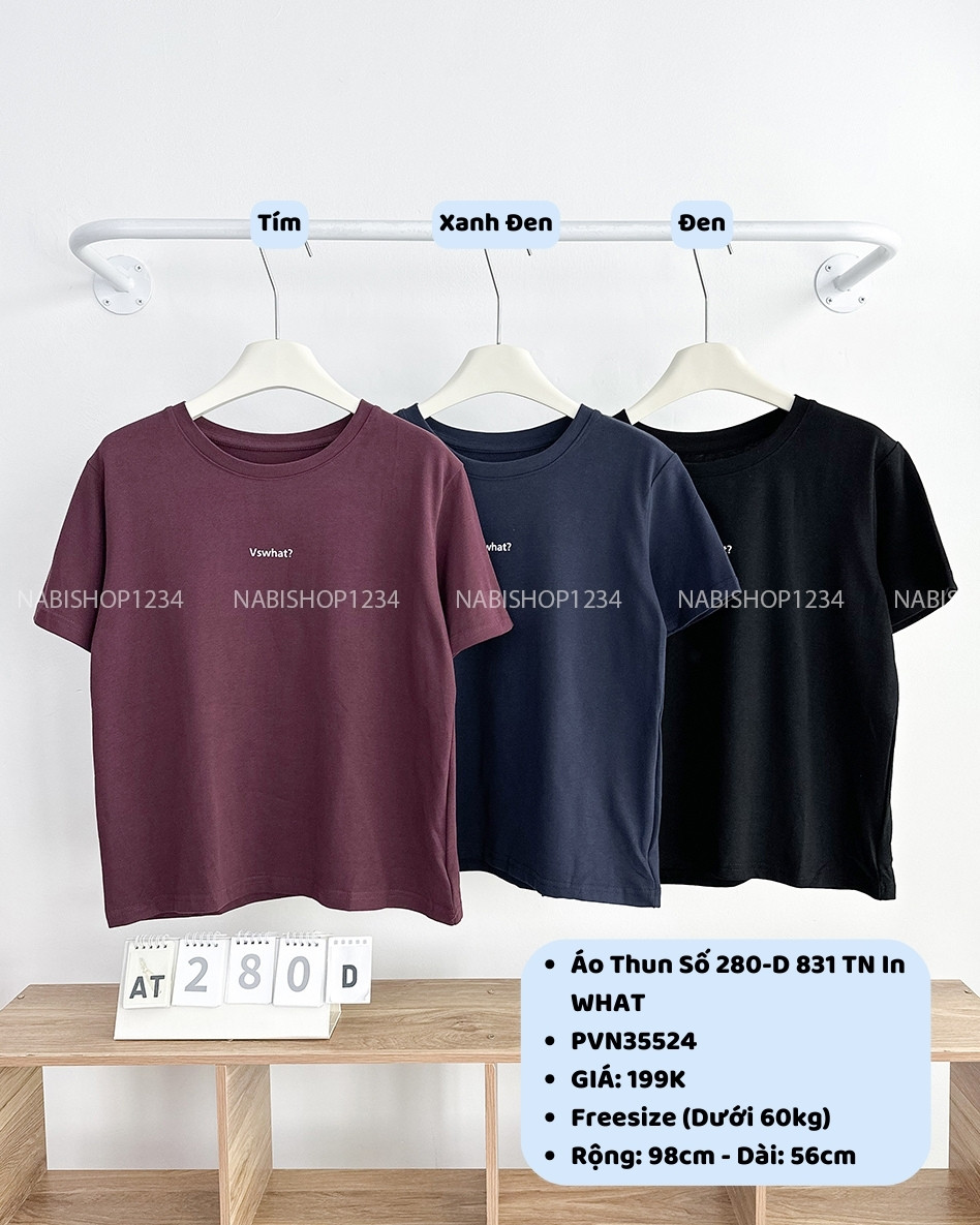 Áo Thun Số 280-D 831 TN In WHAT