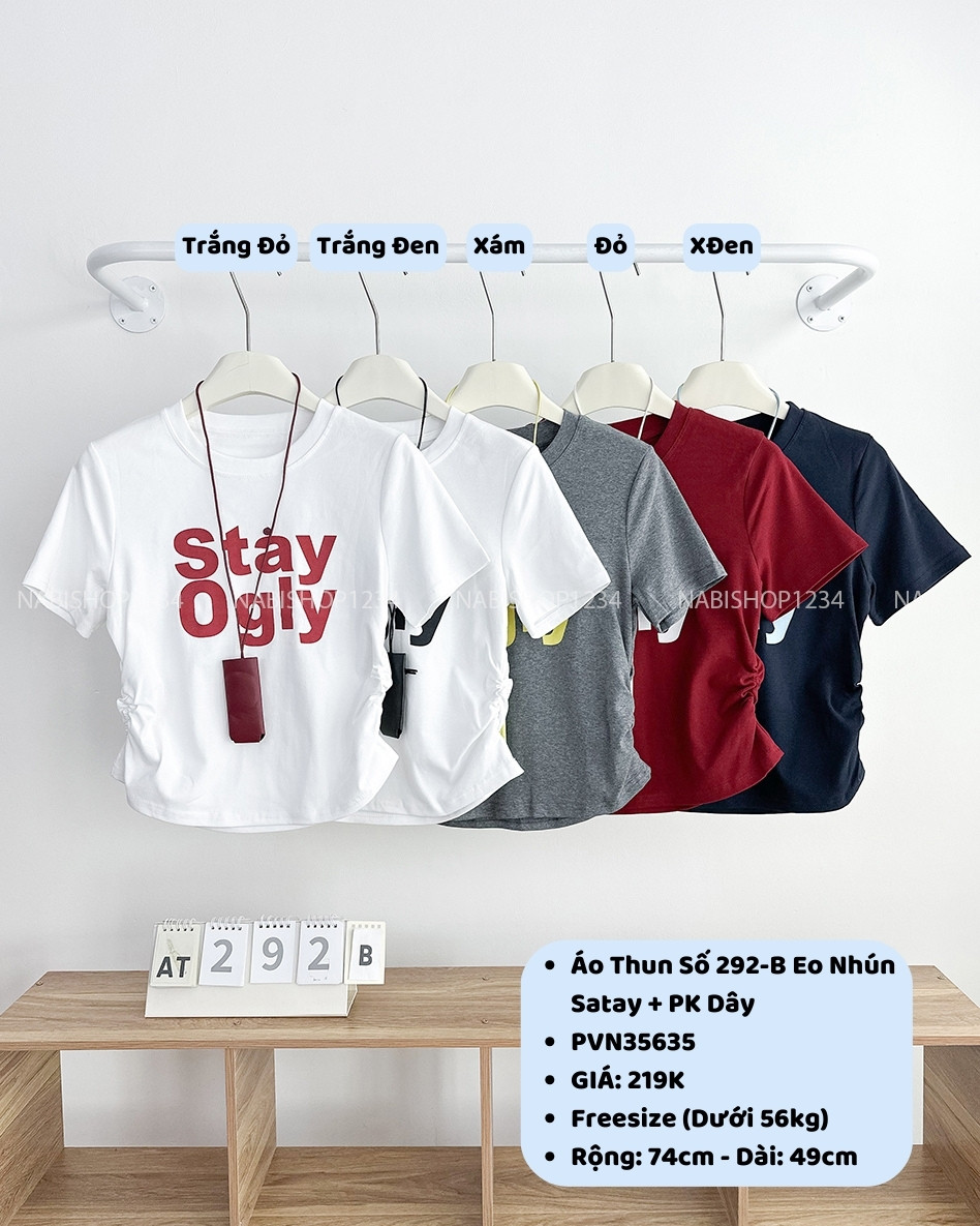 Áo Thun Số 292-B Eo Nhún Satay + PK Dây