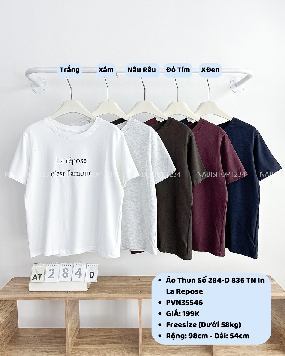 Áo Thun Số 284-D 836 TN In La Repose