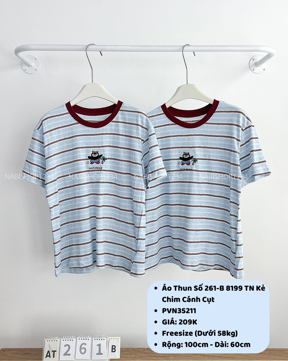 Áo Thun Số 261-B 8199 TN Kẻ Chim Cánh Cụt