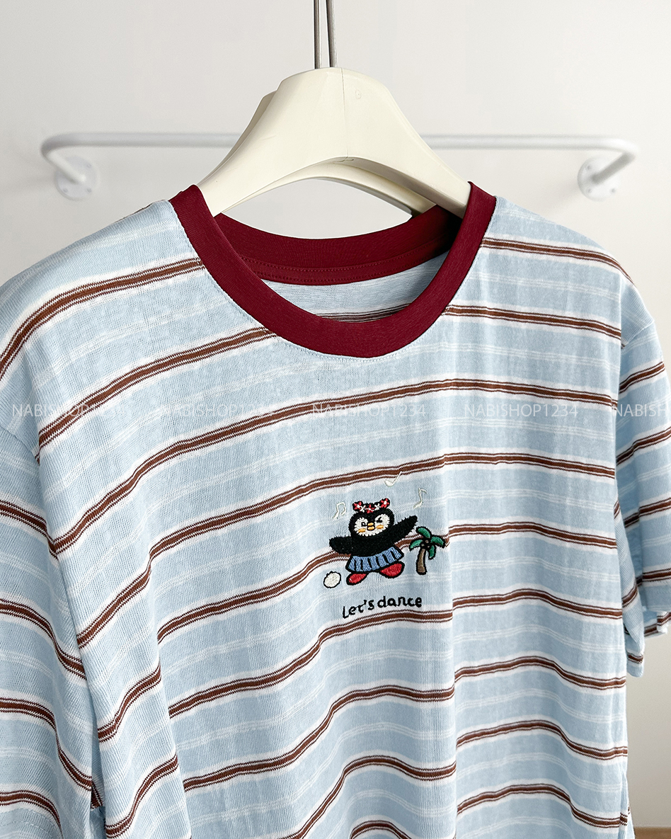 Áo Thun Số 261-B 8199 TN Kẻ Chim Cánh Cụt