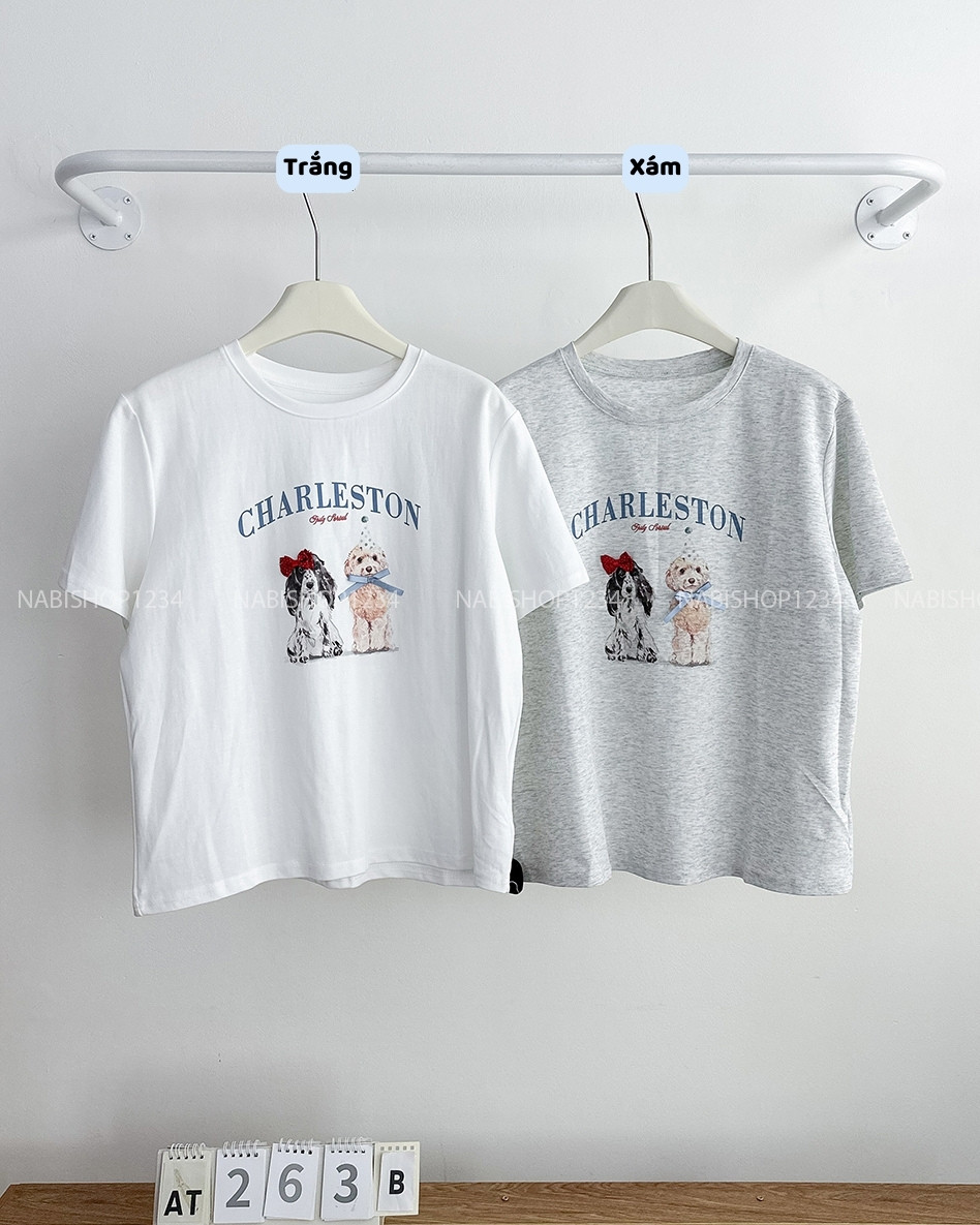 Áo Thun Số 263-B 1279 TN Cún Charles