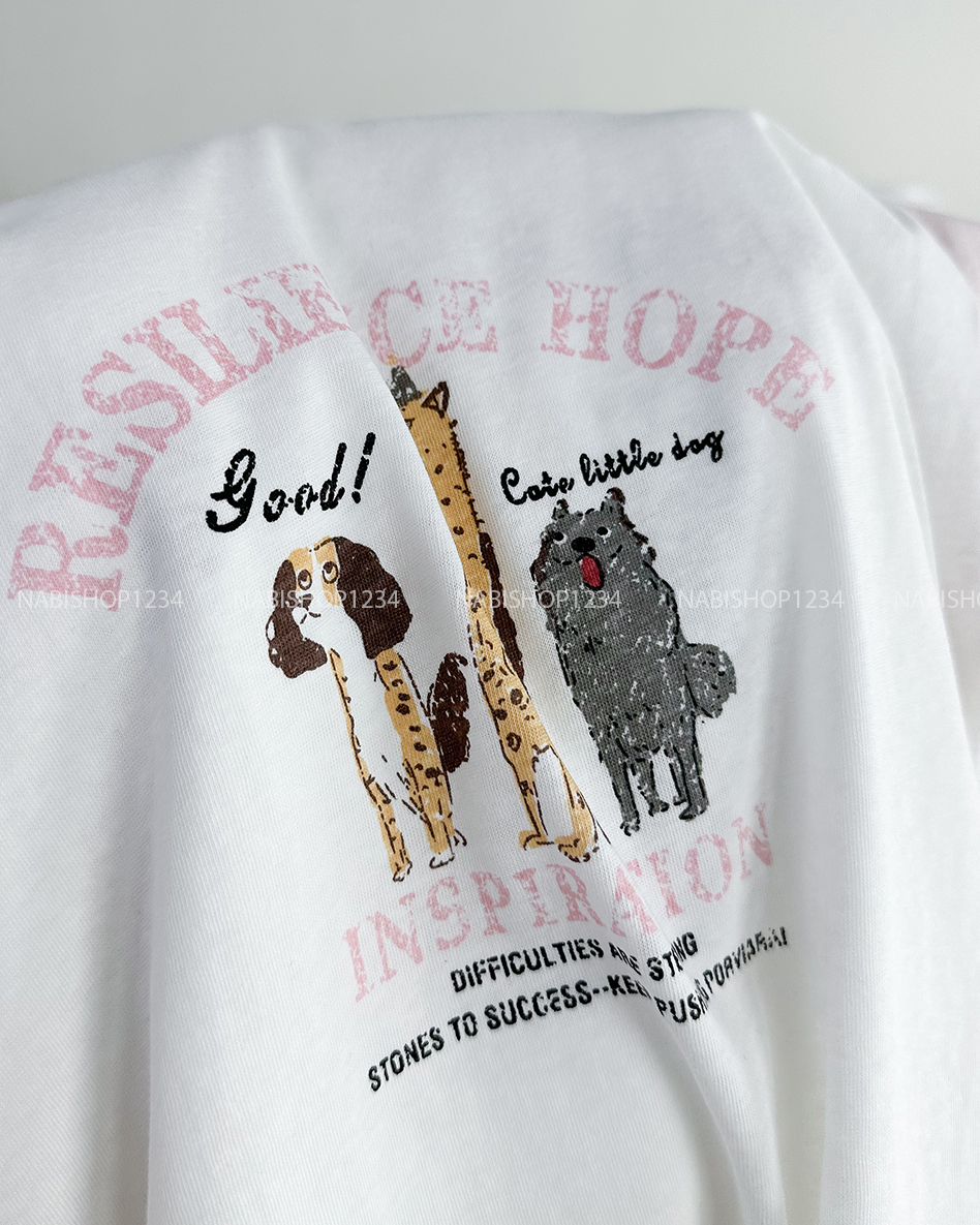 Áo Thun Số 255-D 6025 TN Raglan 3 Cún