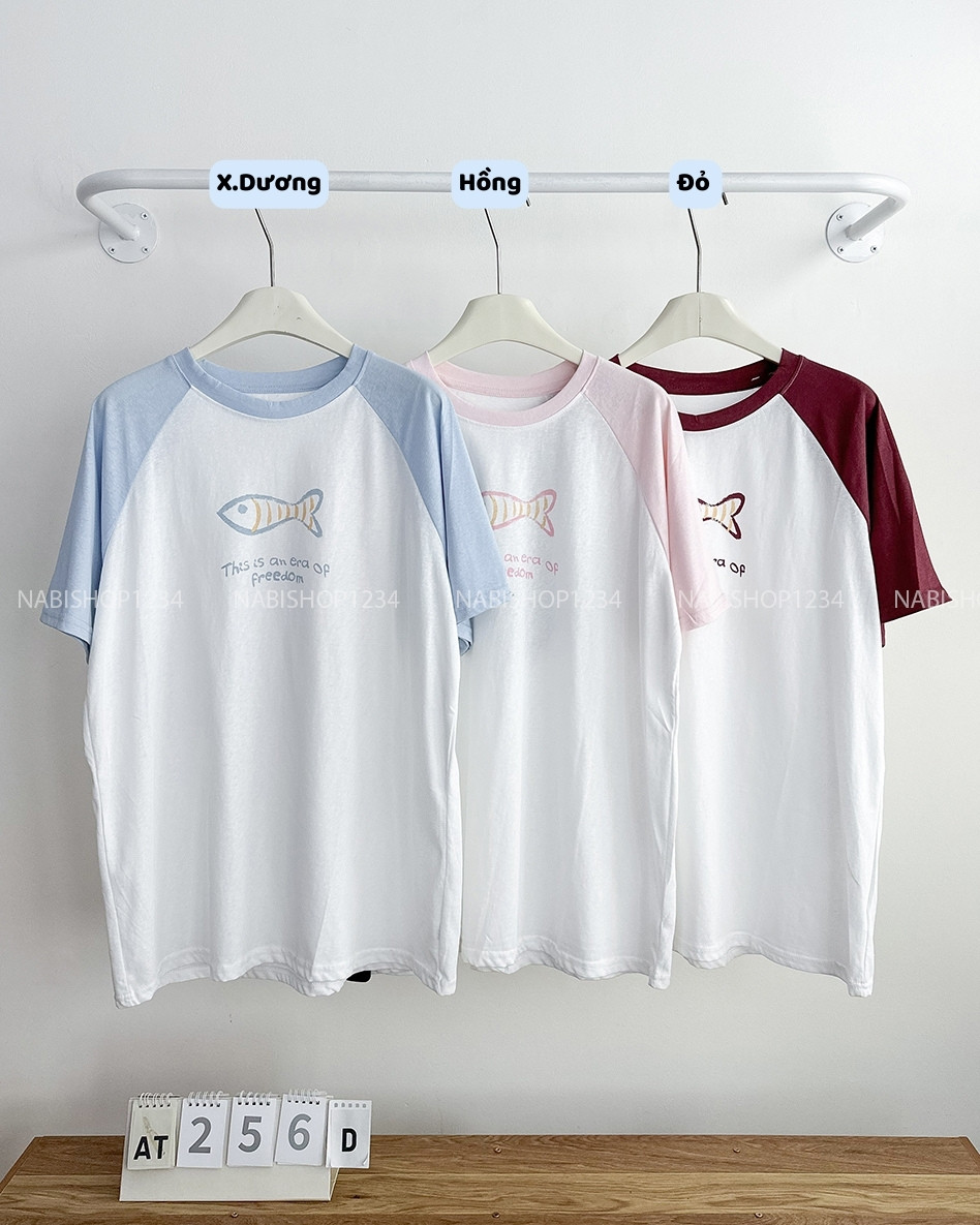 Áo Thun Số 256-D 6022 TN Raglan Cá