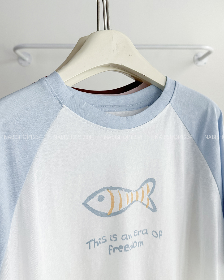 Áo Thun Số 256-D 6022 TN Raglan Cá