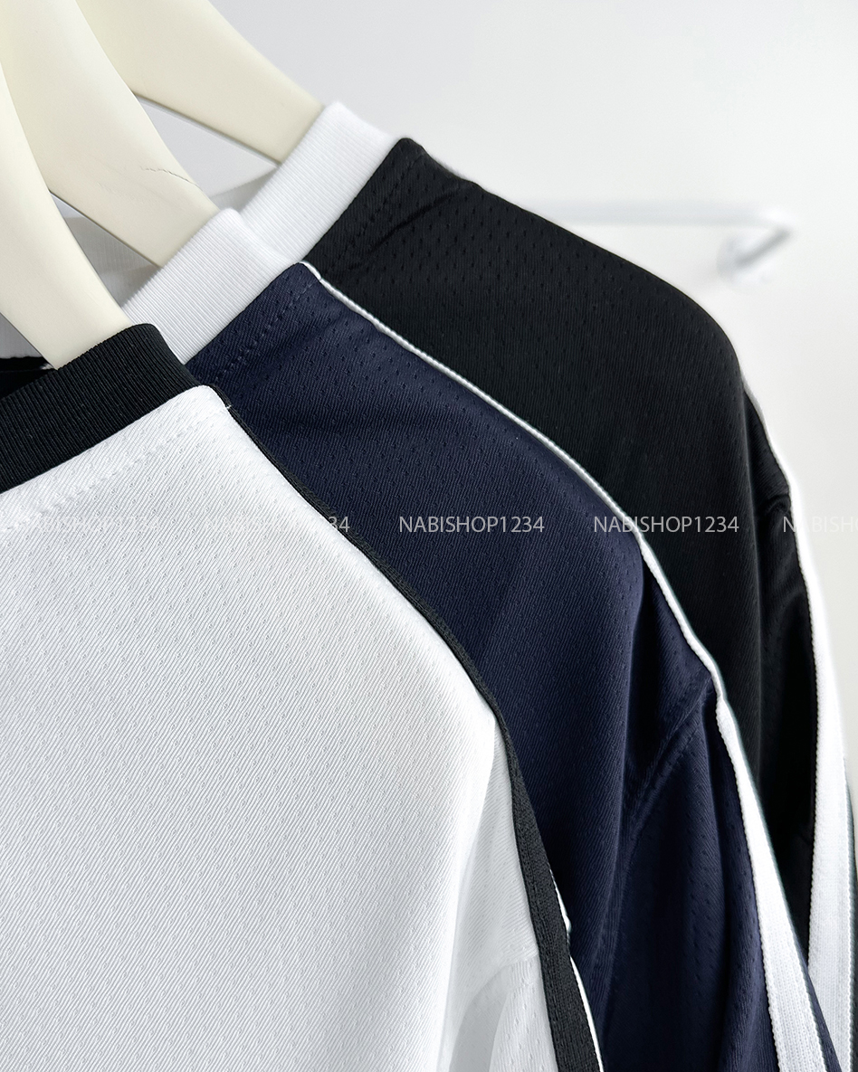 Áo Thun Số 270-B 5006 Cổ V Viền Sọc Sports