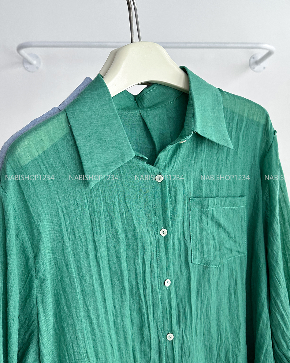 Áo Sơ Mi Số 321-D 6038 TD Đũi Trơn