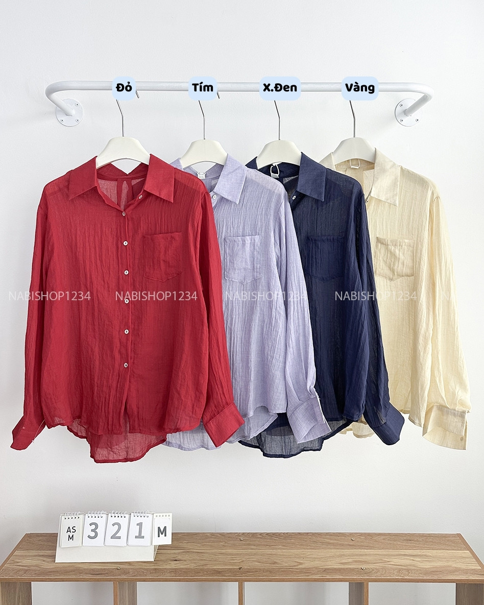 Áo Sơ Mi Số 321-D 6038 TD Đũi Trơn