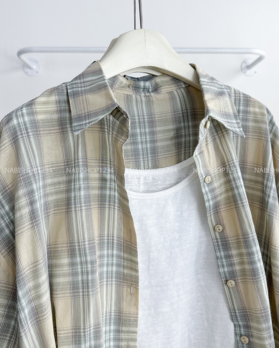 Áo Sơ Mi Số 324-B TD Caro To + 2Dây