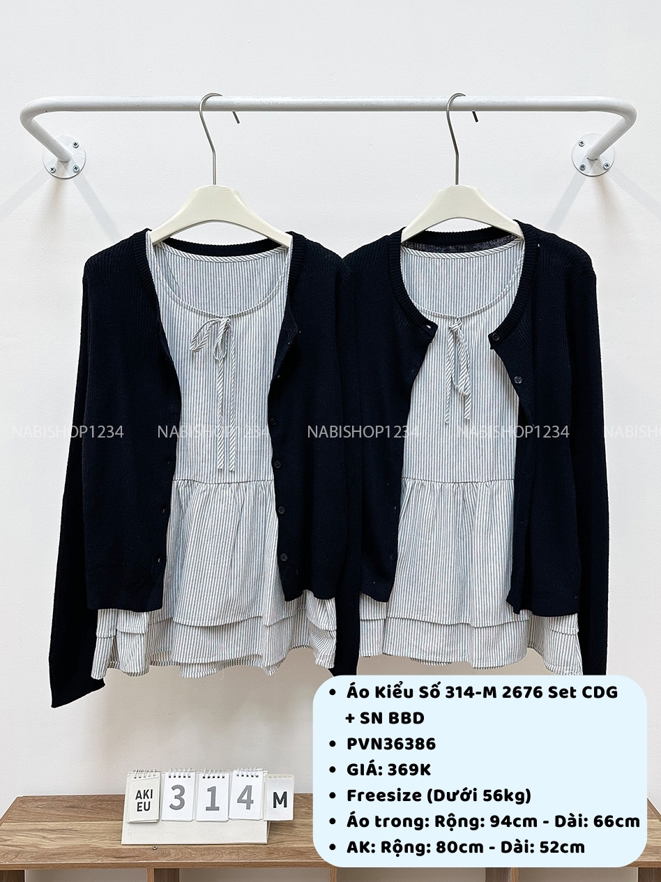 Áo Kiểu Số 314-M 2676 Set CDG + SN BBD