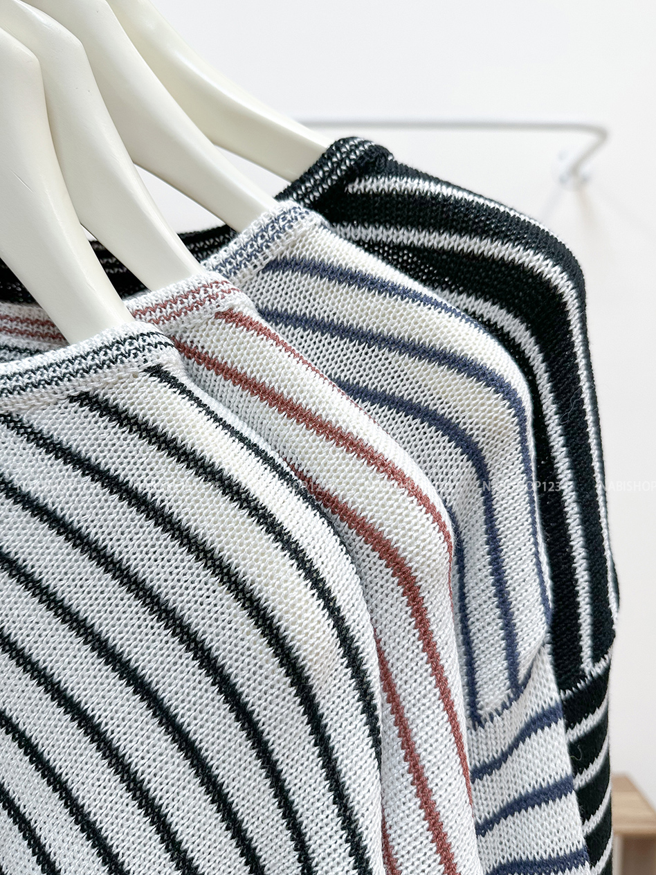 Áo Len Số 123-D TD Kẻ Ngang Thêu Chữ