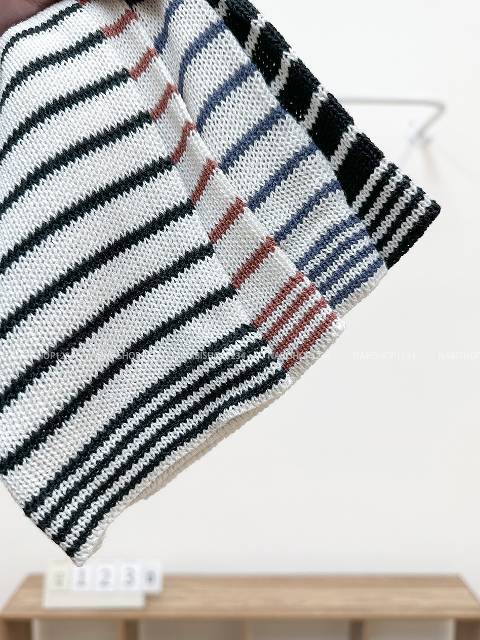 Áo Len Số 123-D TD Kẻ Ngang Thêu Chữ