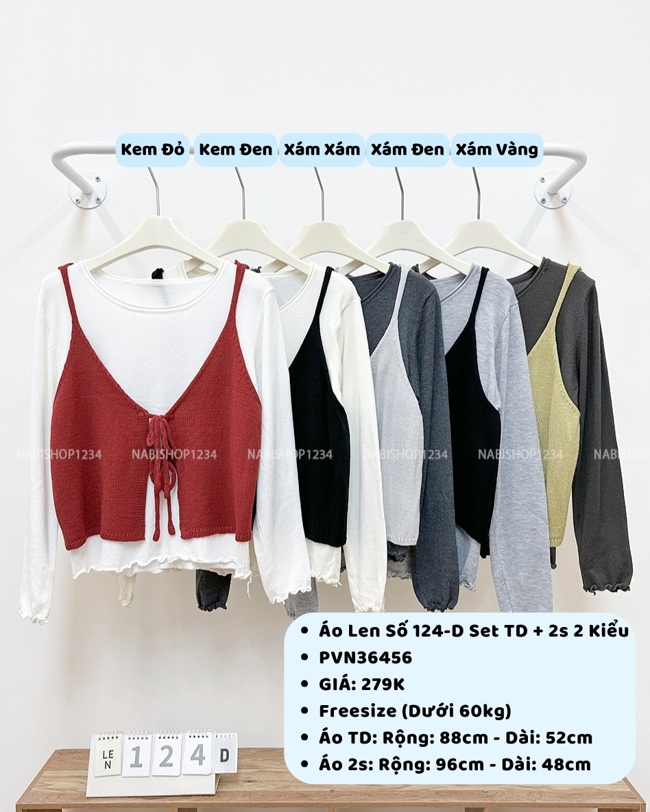 Áo Len Số 124-D Set TD + 2s 2 Kiểu