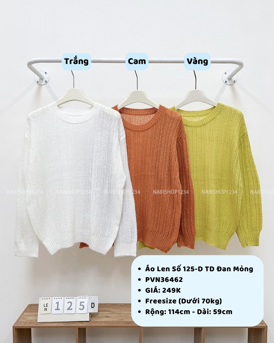 Áo Len Số 125-D TD Đan Mỏng
