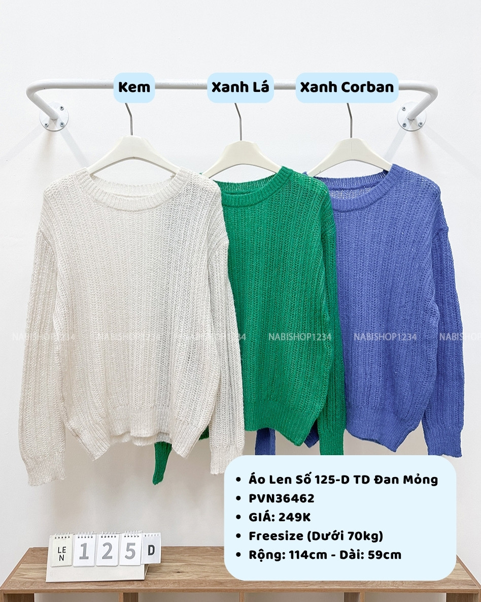 Áo Len Số 125-D TD Đan Mỏng