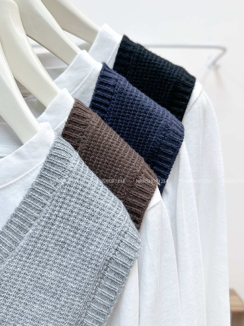 Áo Len Số 126-D Set TD + Gile Kẻ