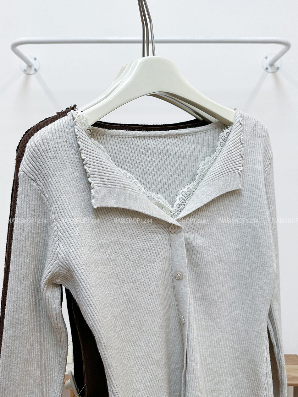 Áo Len Số 127-A TD Gân Cổ Ren