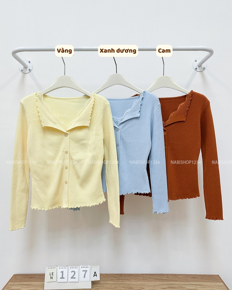 Áo Len Số 127-A TD Gân Cổ Ren