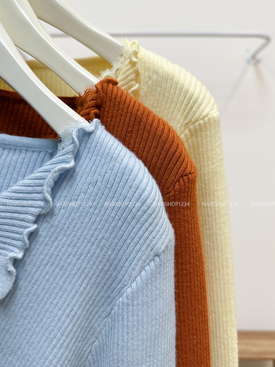 Áo Len Số 127-A TD Gân Cổ Ren