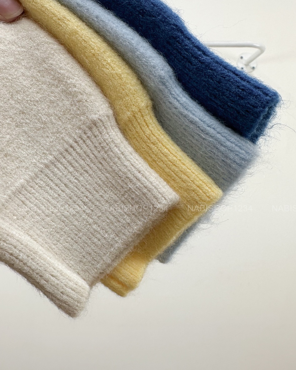 (G30K) Áo Len Số 135-D TD Trơn Tag Cổ Lai Bo