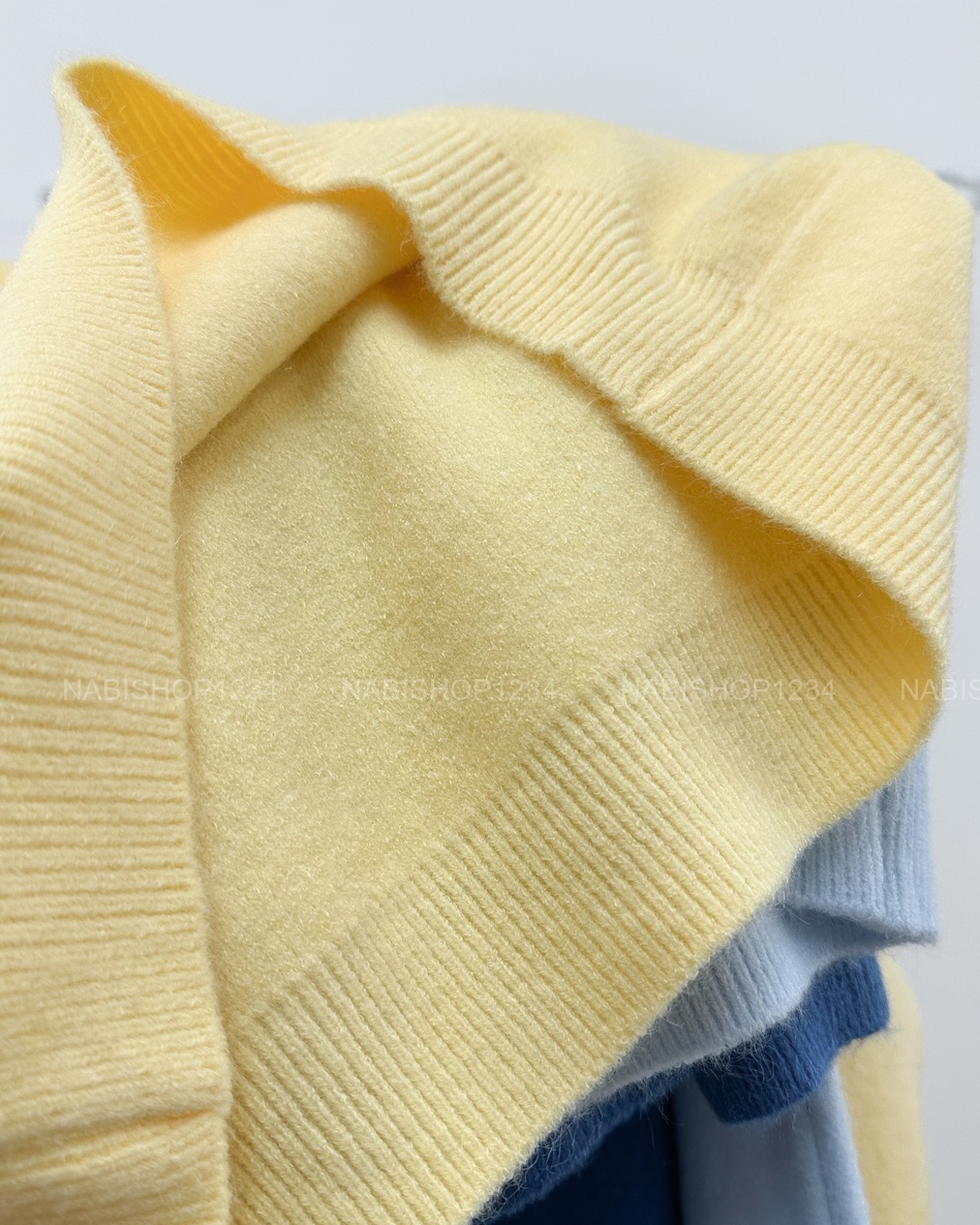 (G30K) Áo Len Số 135-D TD Trơn Tag Cổ Lai Bo