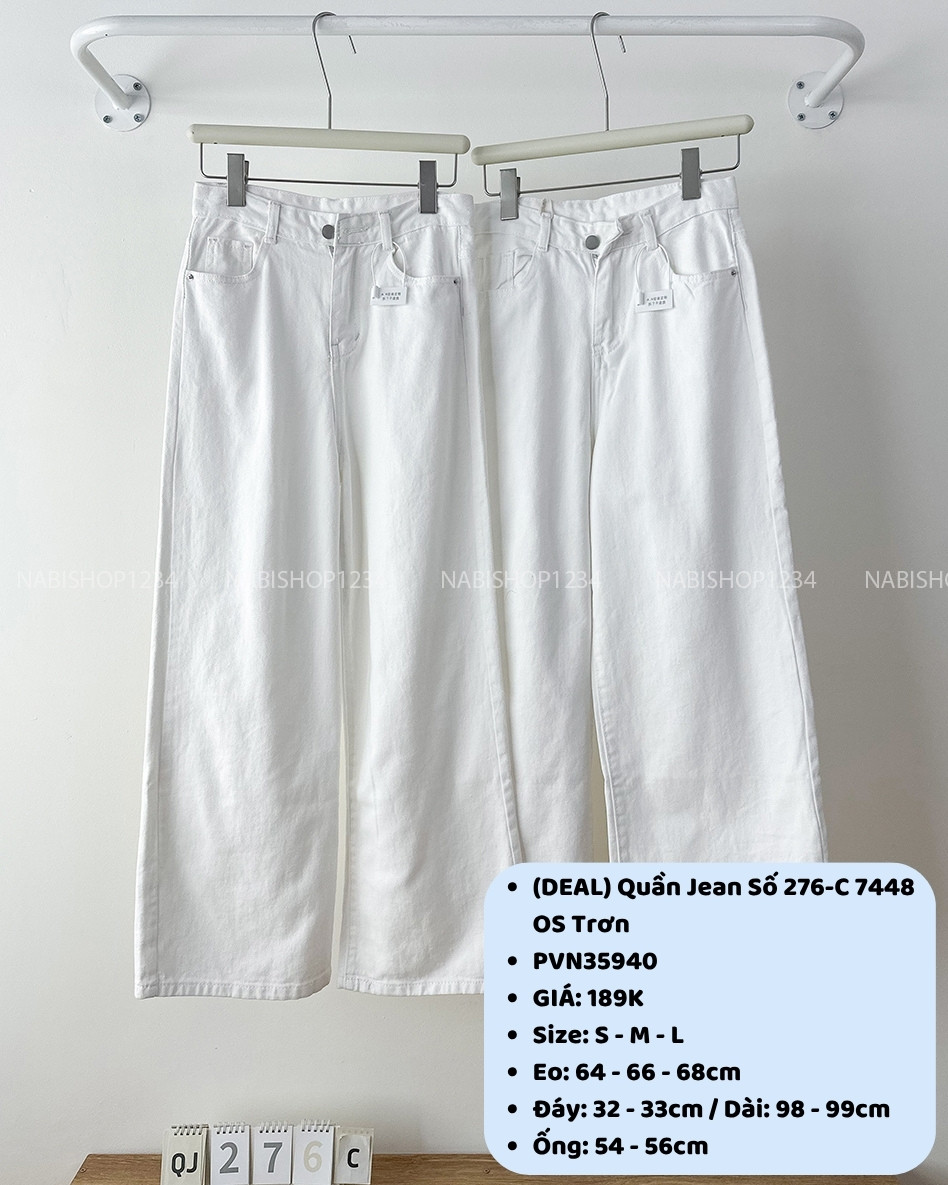 (DEAL) Quần Jean Số 276-C 7448 OS Trơn
