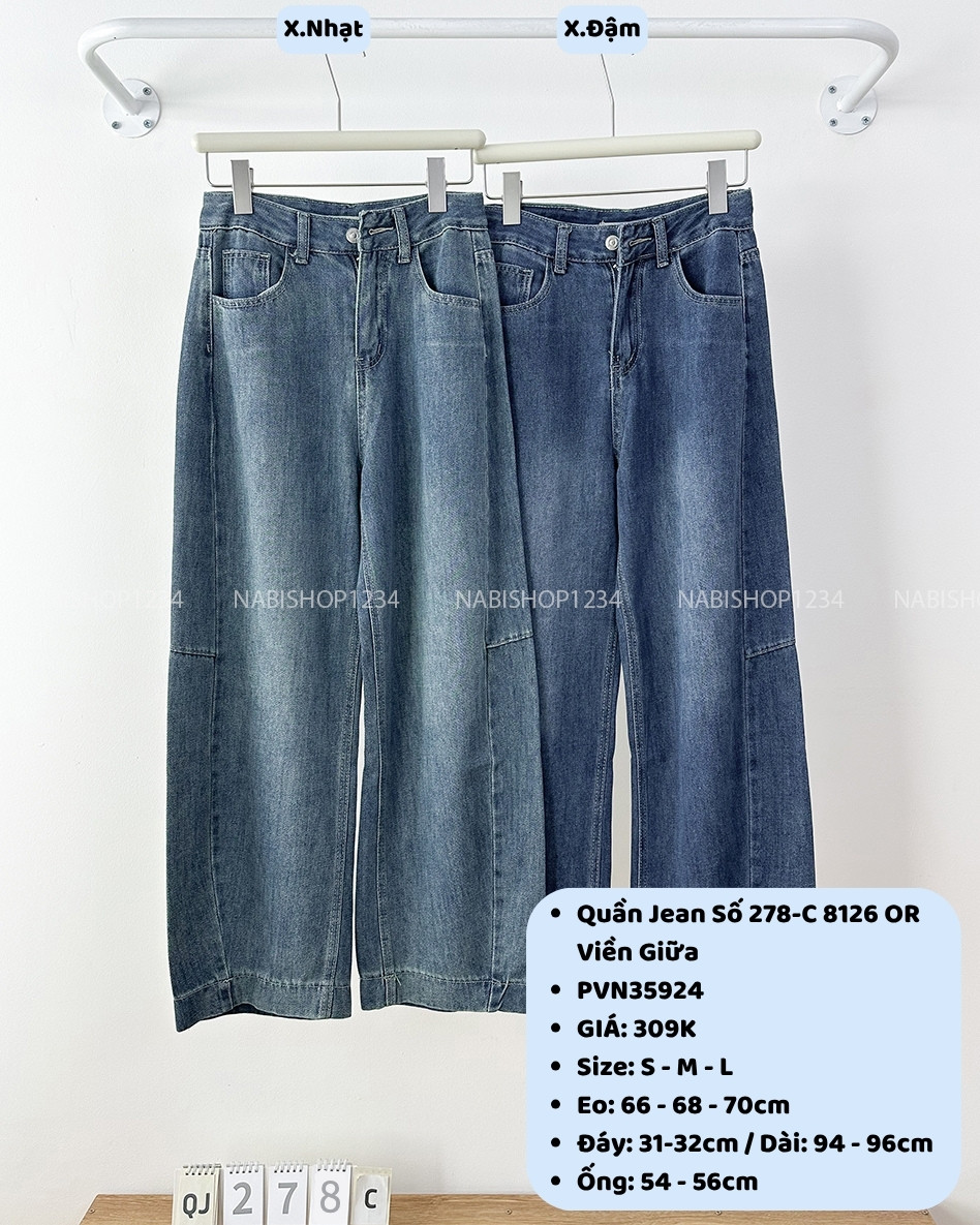 Quần Jean Số 278-C 8126 OR Viền Giữa